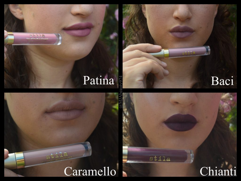 Swatches sur lèvres
