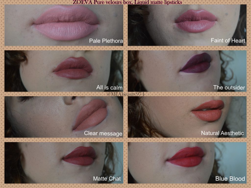 Swatches sur lèvre